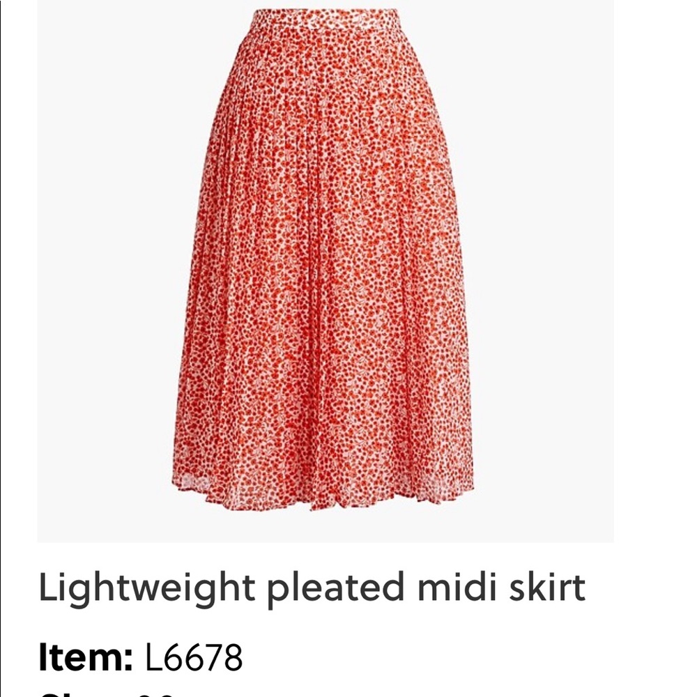 J Crew Factory pleated midi skirt